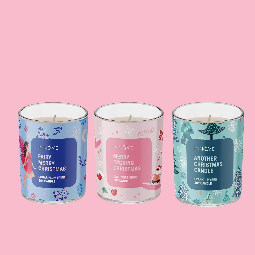 Fairy Merry Christmas Soy Candle - Sugar Plum Fairies Fragrance - Christmas Candles - Innove - INNOVE