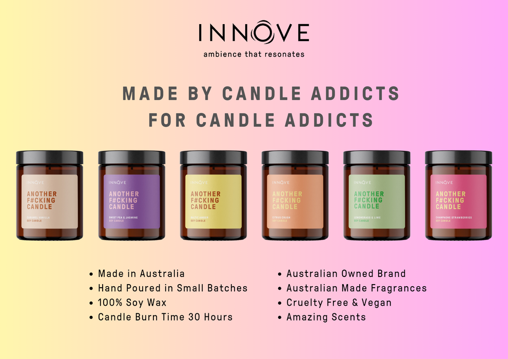 Another F#cking Candle in Champagne Strawberries - Candle Pun Collection - Innove - INNOVE