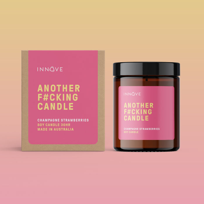 Another F#cking Candle in Champagne Strawberries - Candle Pun Collection - Innove - INNOVE