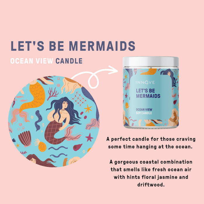 Ocean View Soy Candle | Let's Be Mermaids - Beach Soy Candles - Innove - INNOVE