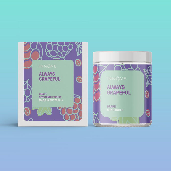 Grape Soy Candle | Always Grapeful - Fruity Soy Candles - Innove - INNOVE