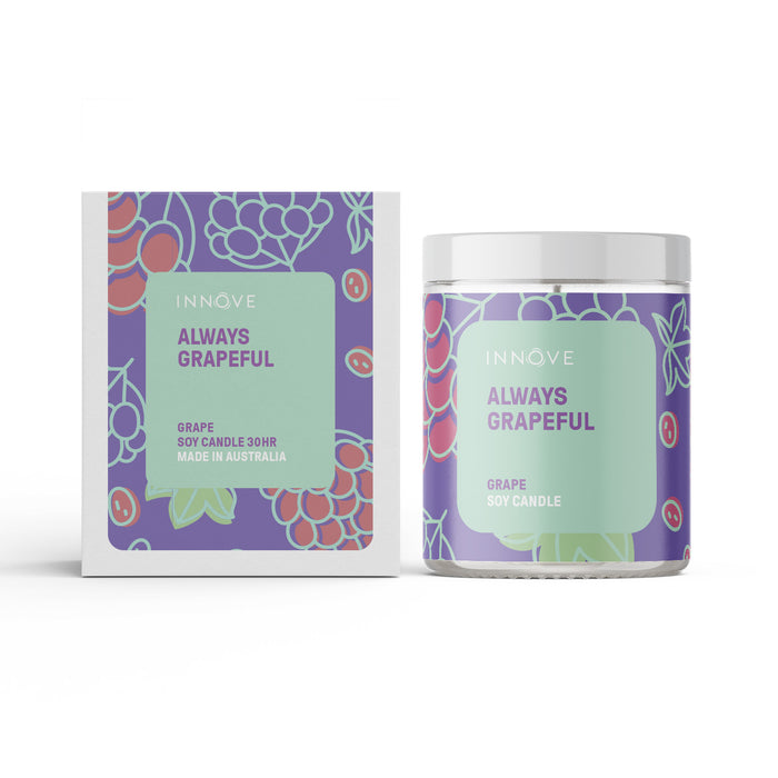 Grape Soy Candle | Always Grapeful - Fruity Soy Candles - Innove - INNOVE