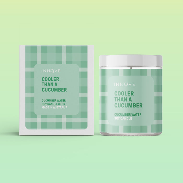 Cucumber Water Soy Candle | Cooler Than A Cucumber - Tartan Soy Candles - Innove - INNOVE