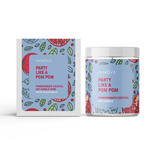 Pomegranate Cocktail Soy Candle | Party Like A Pom Pom - Fruity Soy Candles - Innove - INNOVE