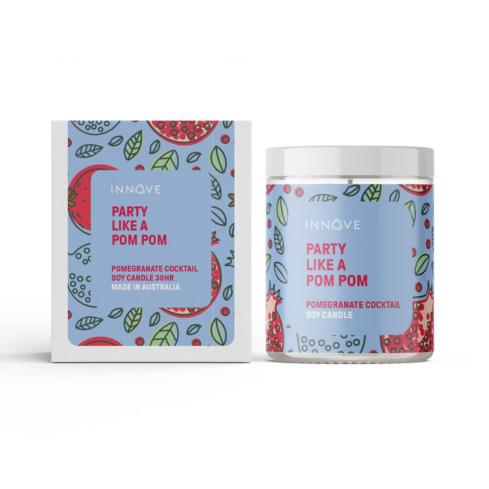 Pomegranate Cocktail Soy Candle | Party Like A Pom Pom - Fruity Soy Candles - Innove - INNOVE
