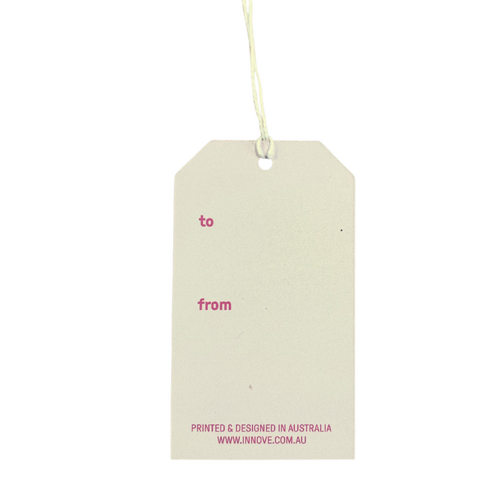 Hip Hip Ho Ho Ho Gift Tag in Pink - Gift Tags - Innove - INNOVE