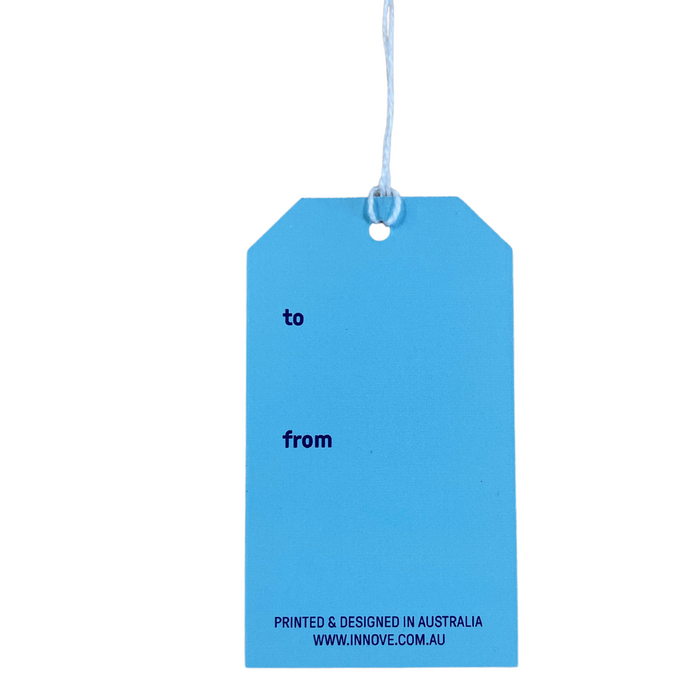 Hip Hip Ho Ho Ho Gift Tag in Blue - Gift Tags - Innove - INNOVE