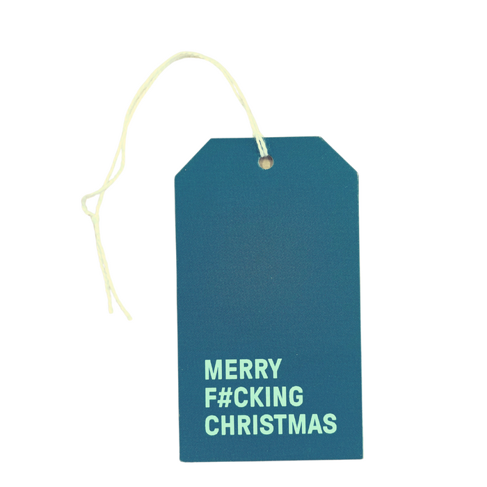 Merry F#cking Christmas Gift Tag in Green - Gift Tags - Innove - INNOVE