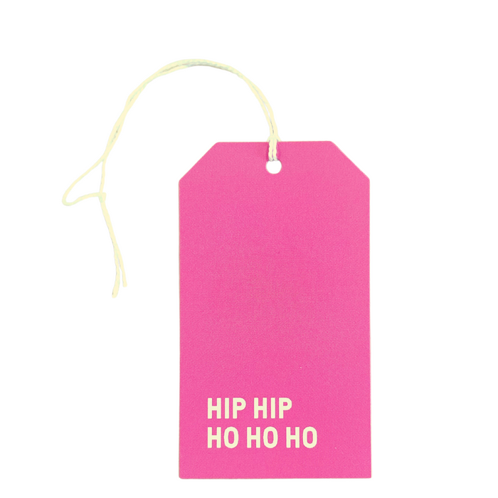Hip Hip Ho Ho Ho Gift Tag in Pink - Gift Tags - Innove - INNOVE