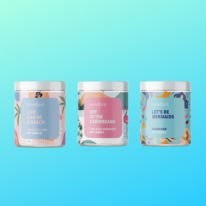 Coconut and Lime Soy Candle | Life Can Be A Beach - Beach Soy Candles - Innove - INNOVE