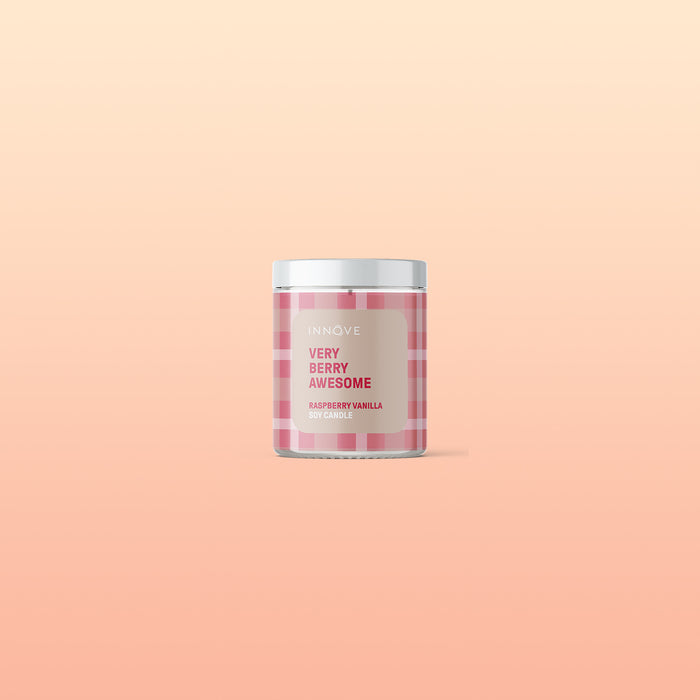 Raspberry Vanilla Soy Candle | Very Berry Awesome - Tartan Soy Candles - Innove - INNOVE