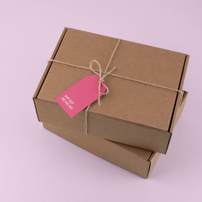 Hip Hip Ho Ho Ho Gift Tag in Pink - Gift Tags - Innove - INNOVE