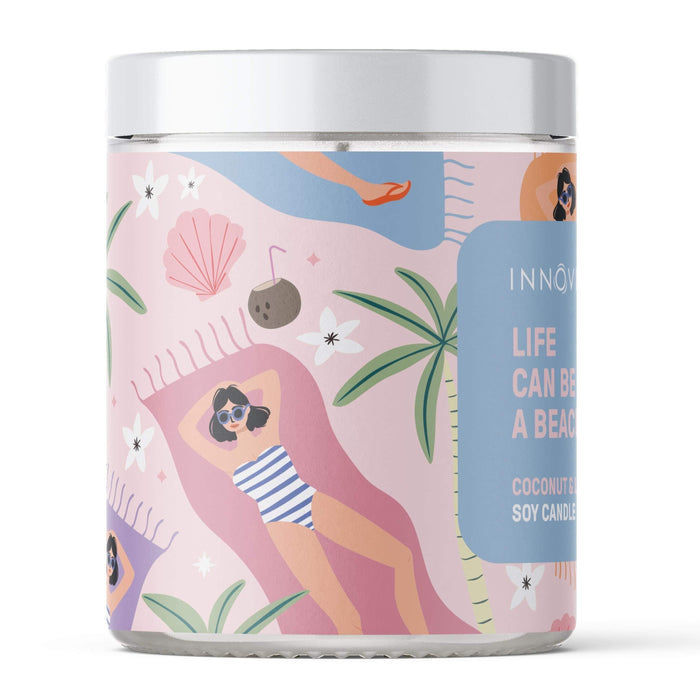 Coconut and Lime Soy Candle | Life Can Be A Beach - Beach Soy Candles - Innove - INNOVE