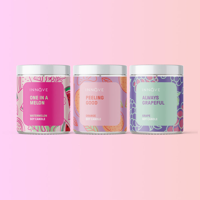 Grape Soy Candle | Always Grapeful - Fruity Soy Candles - Innove - INNOVE