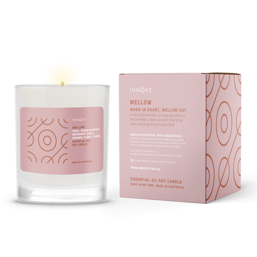 Mellow Essential Oil Soy Candle - Essential Oil Soy Candles - Innove - INNOVE