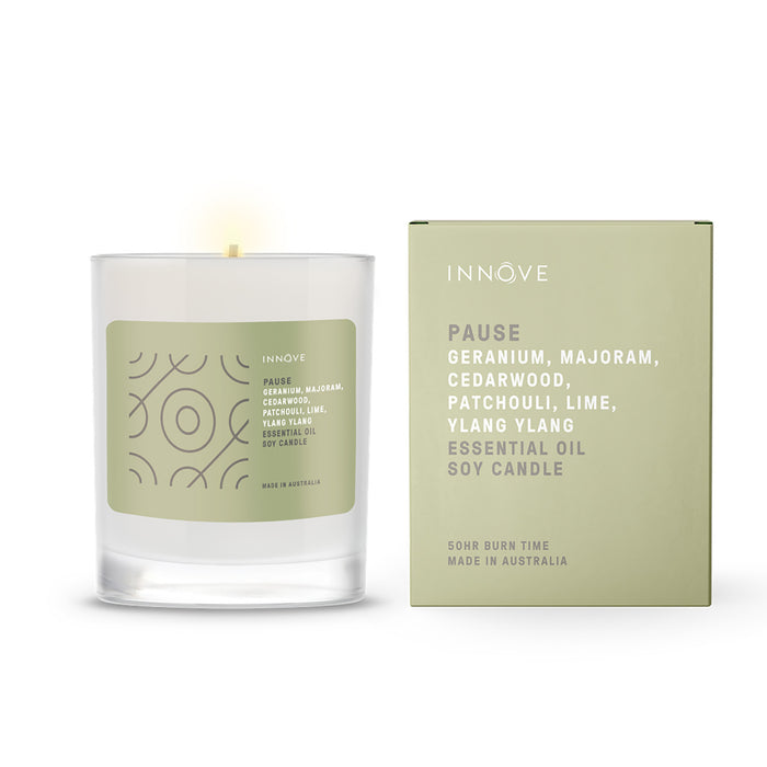 Pause Essential Oil Soy Candle - Essential Oil Soy Candles - Innove - INNOVE