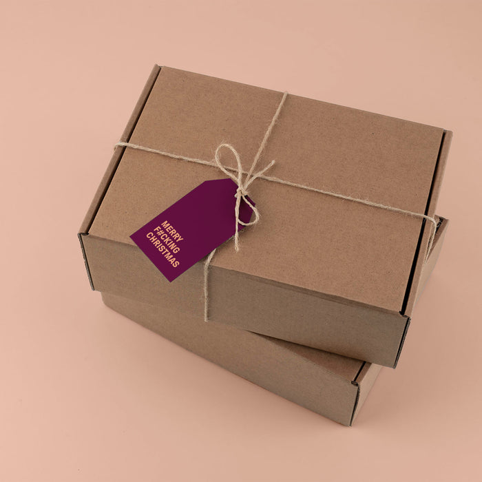Merry F#cking Christmas Gift Tag in Claret - Gift Tags - Innove - INNOVE