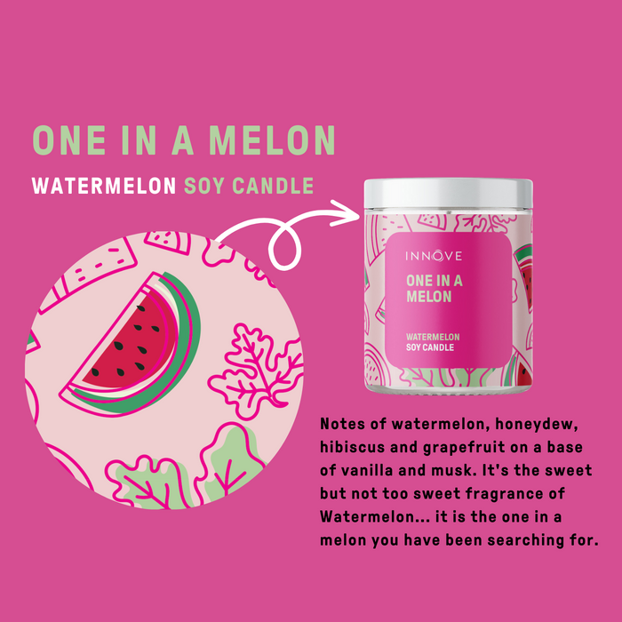 Watermelon Soy Candle | One In A Melon - Fruity Soy Candles - Innove - INNOVE