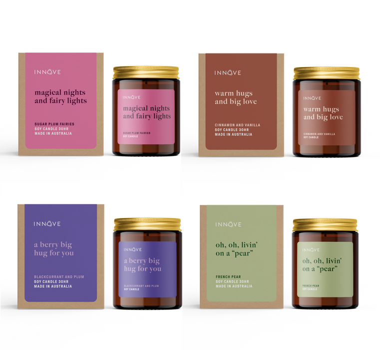 Warm Hugs and Big Love Candle - Cinnamon and Vanilla Fragrance