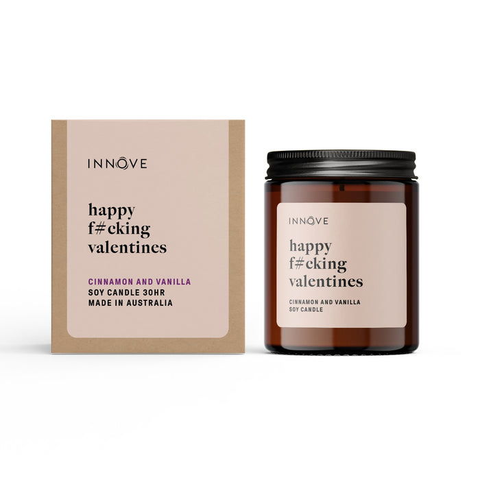 Happy F#cking Valentines Candle - Cinnamon and Vanilla