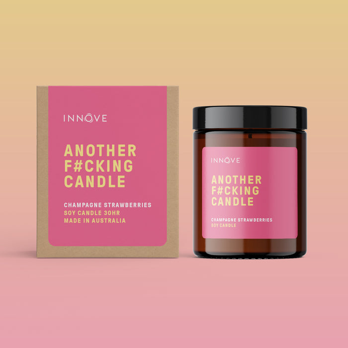 Another F#cking Candle in Champagne Strawberries - Candle Pun Collection - Innove - INNOVE