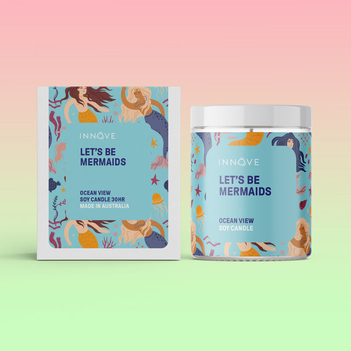 Ocean View Soy Candle | Let's Be Mermaids - Beach Soy Candles - Innove - INNOVE