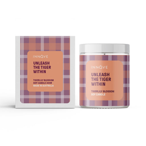 Tigerlily Blossom Soy Candle | Unleash The Tiger Within - Tartan Soy Candles - Innove - INNOVE