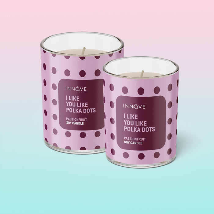 Passionfruit Soy Candle | I Like You Like Polka Dots - Valentines Candles - Innove - INNOVE