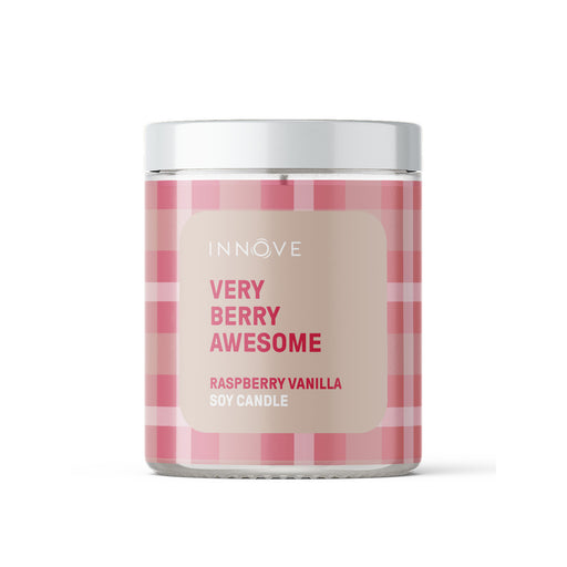 Raspberry Vanilla Soy Candle | Very Berry Awesome - Tartan Soy Candles - Innove - INNOVE