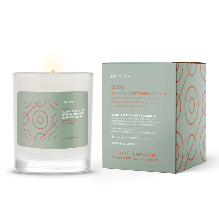 Bliss Essential Oil Soy Candle - Essential Oil Soy Candles - Innove - INNOVE