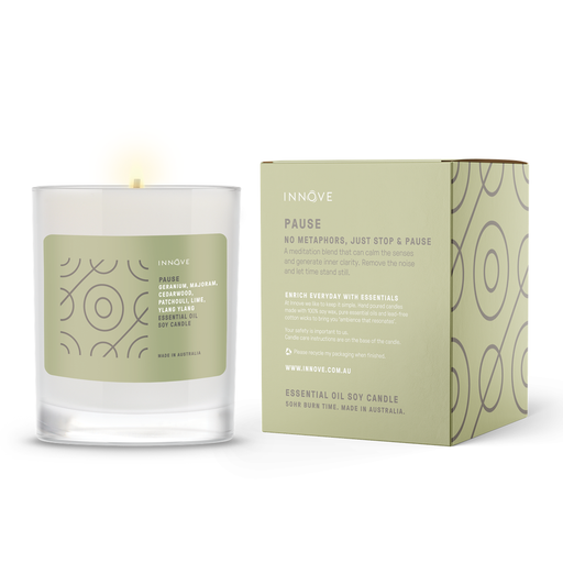 Pause Essential Oil Soy Candle - Essential Oil Soy Candles - Innove - INNOVE