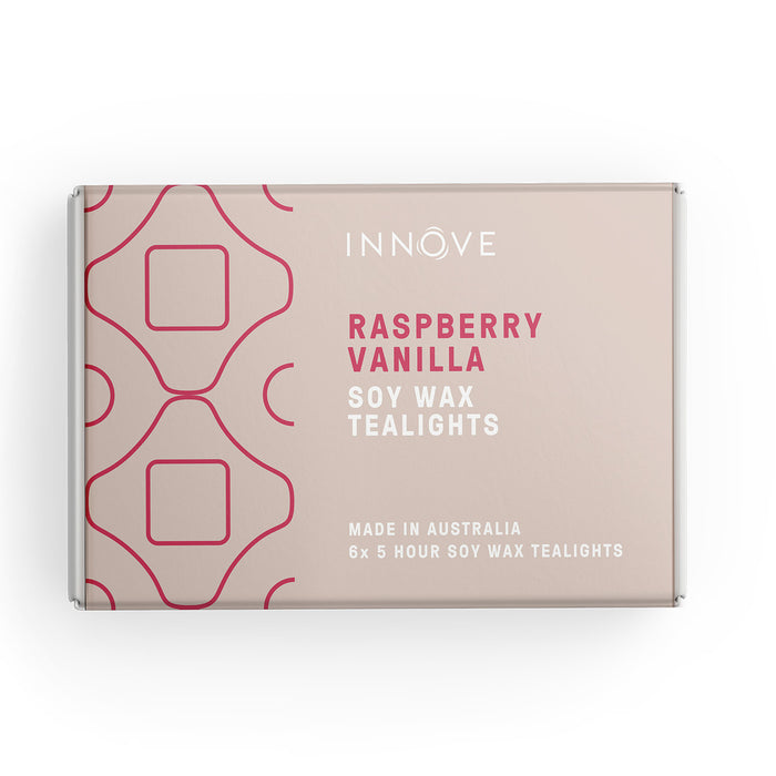 Raspberry Vanilla Soy Tealight Candles - Soy Wax Tealights - Innove - INNOVE